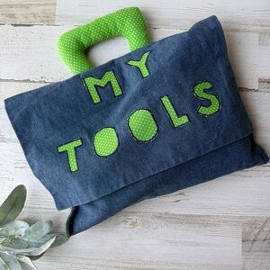 Vintage Handmade Child's Soft Cloth Tool Kit Play Set Kid's Pretend Tools
